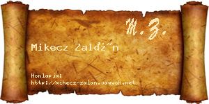 Mikecz Zalán névjegykártya